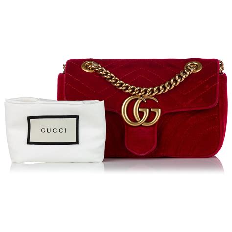 gucci marmont velluto rosso|gucci gg marmont.